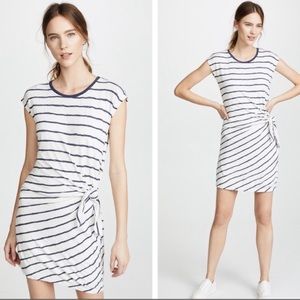 Anthropologie Velvet by Graham & Spencer Bellamy Side Tie Striped Tee Dress